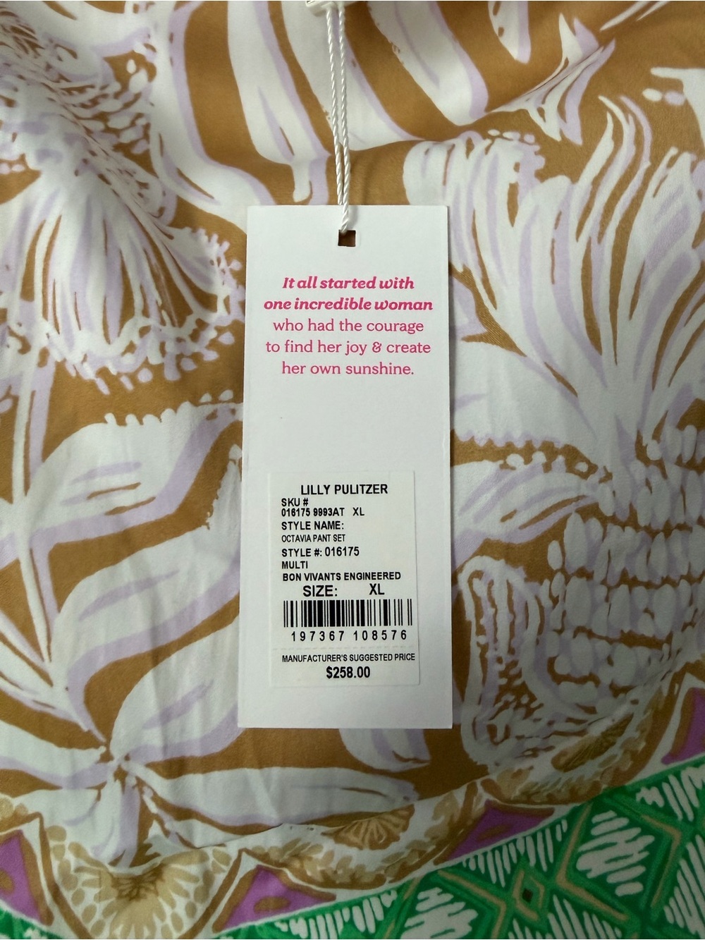 HTF NWT Lilly Pulitzer Octavia Pant Set size XL - $258 original retail - Picture 2 of 15